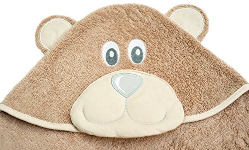 Little Tinkers World Baby-Badetuch / Kapuzenhandtuch im Bär -Design – 100% Flauschige Baumwolle – Perfekt als Geschenk für Neugeborene, Säuglinge, Kleinkinder, Mädchen & Jungen, 75×75 cm - 5