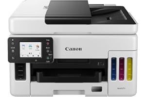 Canon MAXIFY GX6050 Imprimante A4 Couleur pour la Maison et Le Bureau, Imprimante, Copieur et Scanner Jet d'encre MegaTank Tout-en-Un, sans Fil, Connectivité Wi-FI, Ethernet et USB