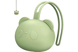 AIRFISH Silicone Dummy Case, Pacifier Holder Case, BPA Free Baby Bear Pacifier Holder Cover, Portable Soother Pods for Baby Travel Pacifiers, Pacifier Accessories for Boys and Girls-Green
