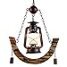 Produktbild Petroleumlampe Hängeleuchte E27 Glühbirne Beleuchtung Pendelleuchte Hängelampe Hängende Petroleum Bambus-Leiter Vintage Lampe Leuchte USA Antik Retro Loft Licht Anhänger Restaurant Esszimmer