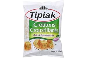 EPICERIE SALÉE TIPIAK - Croutons Salade Ail Et Fines Herbes 100G - Lot De 4 - livraison offerte