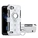 Produktbild LG Q6 Hülle, CHENXI 2 in 1 Schutzhülle mit 360 Rotating Finger Griff Ständer Schale Case Magnetische Car Mount Stoßfest Doppelschutz Handyhülle Cover für LG Q6 / LG G6 Mini / LG Q6 Plus Silber
