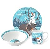 3 Piece Frozen Olaf & Sven Ceramic Snack Set
