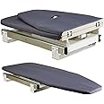 Hcosmy Pull Out Ironing Board 180° Rotatable Ironing Board 14” L x 32” W Retractable Hidden Ironing Board Closet Foldable Ironing Board with Heat-Resistant (Grey)