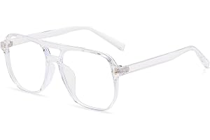 YAMEIZE Glasögon Glasögon Kvinnor Män Glasögon Anti-Blått Ljus Pilot Fyrkantiga Glasögon Anti-Blått Ljusfilter Glasögon för G