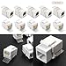 Produktbild LeaningTech 10 Pcs Keystone Jack RJ45 Ethernet Module Cat6 Network Coupler Punch Down Adapter, with Standard Keystone Port