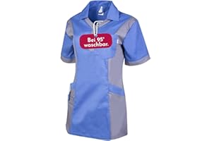 Clinotest Damenkasack Julia - 95 Grad waschbare, kochfeste Kasacks ohne Einlaufen - Kasack aus 65% Polyester, 35% Baumwolle - Pflege Berufsbekleidung für Krankenschwester, Altenpflege, Kosmetik uvm.