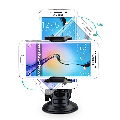 Supporto Cellulare per Auto Mpow Supporto Auto Smartphone Culla Regolabile per Cruscotto Dashboard Parabrezza, Supporto Cellulare per Auto per iPhone 7 7 plus 6s Plus 6s 6 Plus 6 5s 5c 5 4s, Samsung Galaxy S6 Edge + S6 S5 S4 S3, Note 4 3 2, Sony, Huawei, Xiaomi ecc