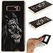 Produktbild Ooboom® Samsung Galaxy Note 8 Hülle TPU Silikon Gel Ultra Dünn Schutzhülle Handy Tasche Case Cover für Samsung Galaxy Note 8 - Löwe Schwarz
