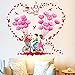 Produktbild Beilinheng Luftballons Paare Fahrrad Wandaufkleber PVC Material DIY Cartoon Wandtattoo Für Wohnzimmer Hochzeit Dekoration 18x24 inch