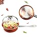Produktbild Grand Innovations Kupfer Pfanne 7 Zoll Nonstick Induktion Kompatibel SaucePan, Pfanne, Braten Pfanne; Spülmaschinenfest Ofen Safe mit Deckel