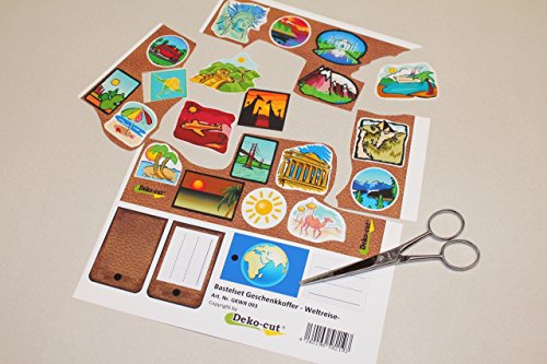 Deko-cut Geschenkkoffer – Bastelset – Weltreise – - 2