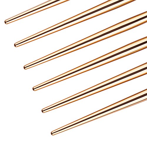Oshide 6 Stück Make up Pinsel Sets Foundation Bürste Augenbrauen Lidschatten Lidstrich Eyeliner Blending Brush Kosmetik Pinsel – Rose Gold - 5