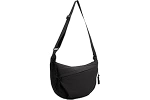Runmeihe Cross Body Crescent Bag for Women with Multi Pockets, Big Adjustable Strap Crossbody Dumpling Bag for Travel