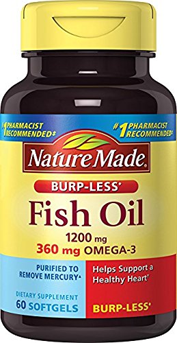 Nature Made Burp-Less Fish Oil Omega-3 1200Mg, 60 Softgels (Pack Of 3)