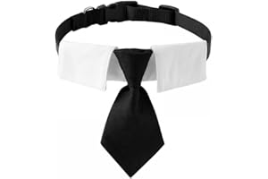 DONGKER Corbata de moño para perro, lazo formal ajustable para cachorros con hebilla de metal para perros grandes, medianos y pequeños