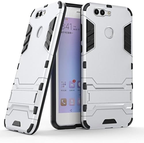 Huawei Nova2 Plus Case, CHcase Huawei Nova2 Plus Cover - Full Body Shock Resistant Armour Case -High-Tech Look -Dual Layer -Kickstand for Huawei Nova2 Plus -Sliver
