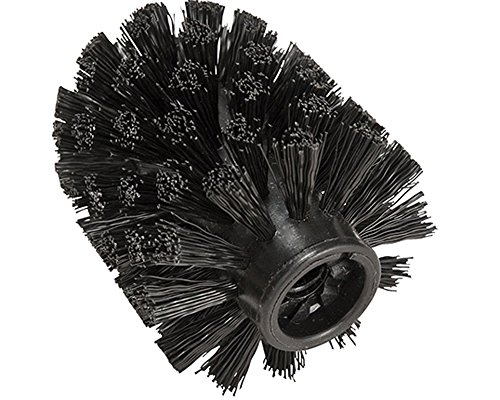 WENKO 5er Set WC-Garnitur Ersatzbürsten, Toilettenbürste Ersatz, WC-Bürstenkopf, Kunststoff, ca. Ø 7.5 x 8.8 cm, Schwarz - 2