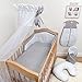 10 Piece Cot Bedding Set with Safety Padded Bumper (Fits Cot Bed 140x70 cm, Pattern 2)