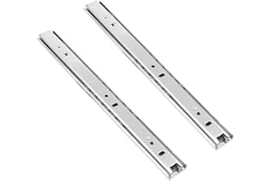 Mdurian 2 X 10" Heavy Duty 27mm Drawer Runners Slide Slides Ball Bearing Grooved Steel Extension Sizes Metal Kitchen Cabinet Desk Capacity