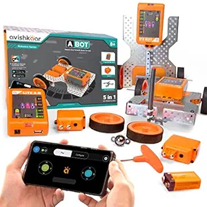 Avishkaar ABot, 5 in1 DIY Metal Robotics Kit, Multicolor, 50+ Parts, Learn Robotics & Coding, Made in India, Best Gift for Kids Aged 8+