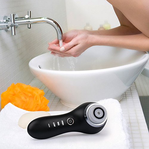 Hangsun Schall Gesichtsreinigungsbürste SC200 Automatische Elektrische Gesicht Reinigungsbürste Wasserdichte Hautbürste Gesichtsbürste Wiederaufladbare Gesichtsmassagegerät mit 3 Ersatzbürstenkopf - 6