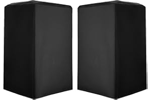 Musiin 12'' Outdoor Speaker Cover,Waterproof,Dust-Proof and UV-Proof Oxford Cloth,Bottom Drawstring Fastening Design,Suitable for Upright PA/DJ Speaker Protection Cover(2 Packs)