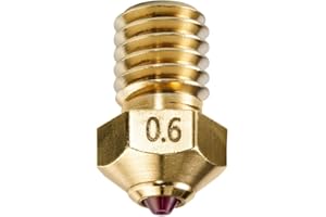 DUROZZLE Buse en rubis 0,6 mm pour Hotend E3D V6, Imprimante 3D Prusa i3 MK3S / MINI, Anycubic i3 Mega/Kobra/Kobra Neo, durcie et résistante à l'usure