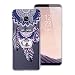 Produktbild CE-Link Samsung Galaxy S8 Plus / S8+ Hülle Weiche Silikon Transparent Handyhülle Durchsichtig Schutzhülle Rotierendem Ring Ultra Dünn Slim Backcover mit Fingerhalterung Ständer Silicone TPU Bumper Crystal Kirstall Klar Clear Handy Tasche Schale Etui Weich Handytasche Kreative Motiv Muster für Galaxy S8 Plus / S8+ (6,2 Zoll) Case Cover - Blue Wind Chimes