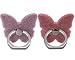 Produktbild Fingerring Ständer, 2 Pack Glitter 360 ° Drehung Universal Phone Grip Halter Ständer für iPhone X 8 7 Plus 6 s 6 Plus, Galaxy S9 Plus S8 S8 Plus S6 S7 und mehr Gerät (Schmetterling, Lila + Rosa)