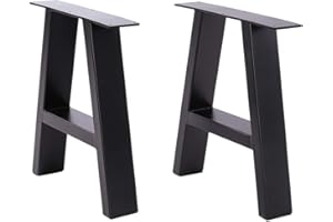 INMOZATA 2 x Patas de Mesa, Patas para Comedor con Tornillos, Patas Muebles Industrial para DIY Café, Mesas de Sala y Mesa de Comedor (Trapecio W70cm X H71cm)