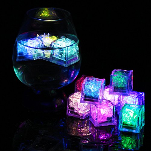 OMGAI Submersible LED Eiswürfel Mit Blinkt Multi Farben Licht Rocks für Bar Verein Champagner Hochzeitsturm Party Ereignis Geschenk Dekoration 12 Pack - 7