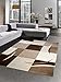 Produktbild Carpetia Designer Teppich Wohnzimmerteppich braun beige Creme Mocca Größe 200 x 290 cm