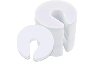Meowoo Tope Clip Protector Dedos Seguridad Puerta Dedos Tapones De La Puerta De La Espuma Para La Seguridad Dedos De Los Niños Seguridad Pa Bebé (Blanco 6Pcs)