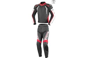 Büse Silverstone Pro 2-Teiler Damen Motorrad Lederkombi Schwarz/Weiß/Rot 36