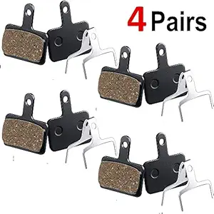 LIGHTER HOUSE 4 Pair (08 Pcs.) Imported Rectangle 2.7 * 1.8mm Bicycle Disc Brake Pads For Road Mountain Bike Parts-BLACK