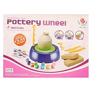 electric pottery wheel by johnnie boy pottery wheel game ,pottery wheel clay set toys for kids- Multi color
