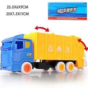 Leoie Kids Mini Metal Car Toys Vehicle Educational Toys Engineering Vehicle Model for Birthday Christmas Gifts Inertial City Garbage Truck