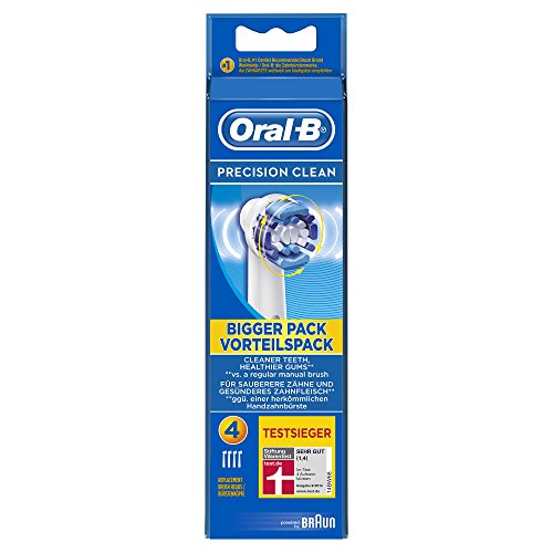 Braun Oral-B EB20-4 Precision Clean Replacement Rechargeable Toothbrush Heads (Pack of 4) (Packaging May Vary)