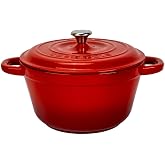 LAVA D&ouml;k&uuml;m Yuvarlak Tencere D&ouml;k&uuml;m Demir Kapak New Heritage Serisi &Ccedil;ap 22cm. Kırmızı
