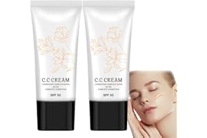 TOATLHEAL Crema CC Coreana Autoregolante Con SPF 50 - Colore Cangiante, Copertura Totale per Pelle Matura (2 Pezzi)