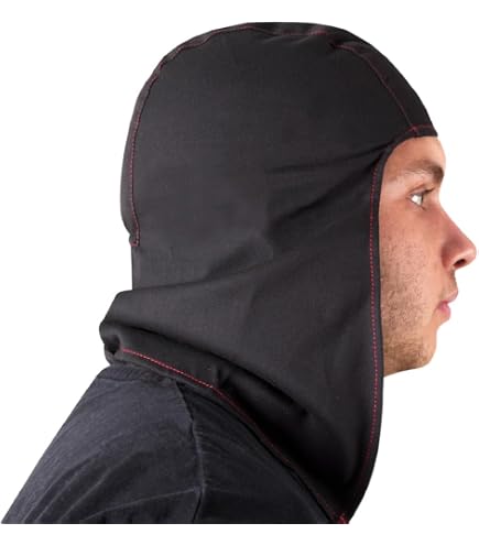 RIVERWELD Capucha de soldadura Tela retardante de llama para soldadores Casco de soldadura Color azul Equipo de seguridad en el trabajo Protección de la cabeza del engranaje