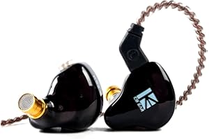 keephifi KBEAR KS2 1BA + 1DD IEM kopfhörer,10 mm Verbundmembran-Einheiten in Ohr-Monitoren,6N OFC-Kopfhörer, abnehmbare Kabel, geräuschisolierende Ohrhörer (schwarz,kein mikro)
