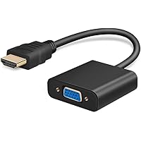 HDMI to VGA, Gold-Plated HDMI to VGA Adapter (Male to Female) HDMI to VGA Adapter HDMI to VGA Converter 0.5