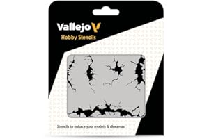 (VALST-TX001) - AV Vallejo Stencils - 1:35 Cracked Wall