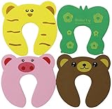 Bundle Monster 8 Türstopper zur Kindersicherung - weicher Finger-Klemmschutz - verschiedene Tiermotive