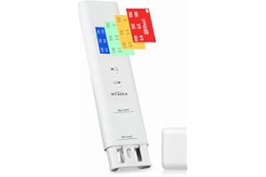 RYAKKA 6IN1 Trinkwassertester mit Intelligente Wertung, Tds Messgerät für Trinkwasser Digitaler Bakterien Wasserqualität Tester für Haus, Camping | TOC, COD, EC, UV275, Temp & TDS (Mit Kalibrierung)