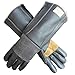 Produktbild Anti-Animal Greifen Handschuhe Verdickung Leder Schutzhandschuhe Anti-Cat Scratch Hundebiss Training Hund Handschuhe 45Cm,Gray