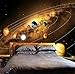 Produktbild REAGONE Wanddekoration Customize Personality 3D Photo Wallpaper Living Room Sofa Backdrop Murals Modern Solar System Planet Landscape Mural Wall Papers,430X300 Cm (169.3 By 118.1 In)