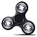 Produktbild Roreikes Fidget Spinner , Tri-Spinner Fidget Toys Finger Spinner Spielzeug mit und glatte Rotation , ideal Geschenke für ADS, ADHS, Angst und Autismus Kinder und Erwachsene (Schwarz)
